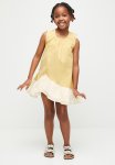PoP Candy Colour Block Dress-yellow & Ecru