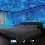LED Waterripple Light Projector With Remote Control - Usb-powered Dreamy Themed Polka Dot Light With Adjustable Lighting Color C