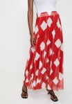 Full Panelled Lined Mesh Skirt - Red Gingham
