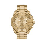 Diesel Mega Chief Gold Plated Stainlesss Steel Chronograph Bracelet Watch