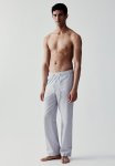 Relaxed Fit Poplin Trousers - White Checked