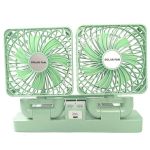 Dual Head Solar-powered USB MINI Car Cooling Fan