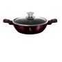 28 Cm Titan Coating Shallow Pot With Lid - Purple Eclipse