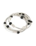 Silver Beaded Textured Bracelet Pack
