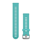 Garmin Quick Release Band Aqua Silicone Silver Buckle 20MM