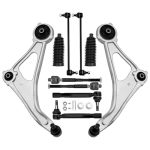 10PC K623474 K623475 K750094 K750095 ES801196 ES801197 EV801066 BT-433 Front Lower Control Arms Tie Rods Suspension Kit Replacem