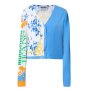 Two Tone Stretch Sweater -light Blue