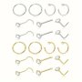 10PCS Hip Hop Punk Style Stainless Steel Nose Stud & Ring Set With Cubic Zirconia - Perfect For Casual Attire Or Parties