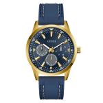 Guess Blue Gold-tone Multi-function Sport Watch