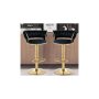 Cozycraft - Cady Velvet Swivel Bar Stool Black