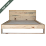 Oslo Bed - Single Bed Extra Length - 920MM W X 2000MM L X 1000MM H / Oak / Cotton White