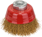 Wire Cup Brush Brass-coated 70 Mm 0 3 Mm M14 Crimped Wire