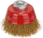 Wire Cup Brush Brass-coated 70 Mm 0 3 Mm M14 Crimped Wire