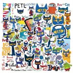 50PCS Pete The Cat Stickers For Mobile Phones Laptops Skateboards Pianos Motorcycles Car Helmets Party Gifts Insulated Cups Adul