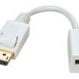 Lindy 15CM Displayport Male To MINI Displayport Female Adapter Cable 41060