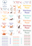 School Labels : Dog Theme