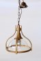 Glass & Metal Gold Hanging Dome Light – 40X36CM