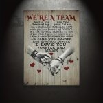 1PC Canvas Poster We're A Team Meeting You Was Fate Poster For Living Room Bedroom Gift For Couple Valentine's Day Gift Decor Wa