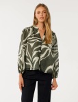 Adaline Ramie Blouse - 16 Olive Drew Abstract