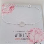 Elena-lee 925 Sterling Silver Circle Bracelet Length 18.8CM Adjustable