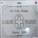 Grand Pharmacie Stencil Nr 35 338X205