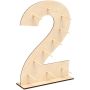 Wooden Donut Stand Display - Number 2 - Freestanding Party Dessert Holder