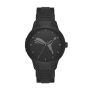 Puma Men's Reset Black Round Polyurethane Watch