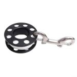 Scuba Diving Finger Spool Reel With 90MM Double Hook Snap Compact Folding Line Reel For Underwater Navigation 15M 30M 50M Nylon-