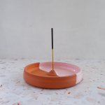Incense Holder - Terracotta - Pink Dip