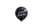 Party Happy Birthday Balloons 300MM Black