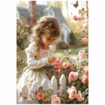 Deco Print Girl With Flowers 2