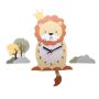 Cartoon Lion Design Wall Clock Pvc Hanging Clock