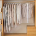 5PCS Transparent Garment Bags With Zipper - Washable Hanging Clothes Covers For Dresses Suits Jackets & Downwear - Space-saving