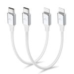 USB C To Lightning Cable 1FT 2PACK Apple Mfi Certified Short Iphone Fast Charger Usb-c Power Type C Charging Cord Braided Usbc L