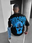 Head Covering Gangster Graphic Print Men's Trendy Casual Crew Neck Short Sleeves Loose T-Shirt Comfy Outdoor Top For Summer