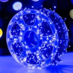 100M Blue 9V String Fairy Light On Black Cable With 8 Modes – ZYF-D148