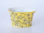 Yellow Daisy Oval Planter 12X20X14