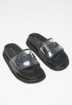 Superga 1918 Slides Clear Id - Total Black