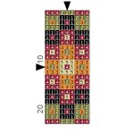 Black & Yellow Rectangle Key Ring 10 X 3.4CM