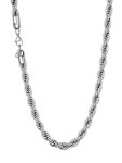U7 Stainless Steel Twisted Rope Chain 6MM Thick Hip Hop Neckace 18" Choker For Men Women