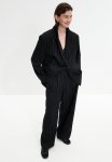 Wide Twill Trousers - Black