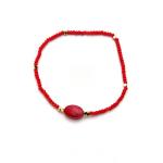 Cinnabar Boho Beaded Bracelet - Cinnabar