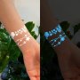 2024 Trendy Glow-in-the-Dark Temporary Tattoos - Waterproof High-Quality Design For Forehead & Bracelet