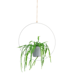 Pot In The Middle Hanging Planter - Light Grey Ferrotex