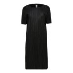 Short Sleeve Plisse Shift Dress