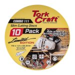 Tork Craft 10 PK Slim Metal Cutting Discs 115 X 1.0 X 22.23MM Combo 111