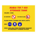 Rubia Tir 7 400 Storage Tank Sign