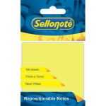 Repositionable Notes 75 X 75MM 100 Sheets Neon Yellow