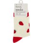 Clicks Trendy Socks Cream With Strawberry 3-6