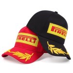 Golden Leaf Embroidery Baseball Cap Black & Red Unisex Sun Hats Lightweight Adjustable Dad Hat For Women & Men